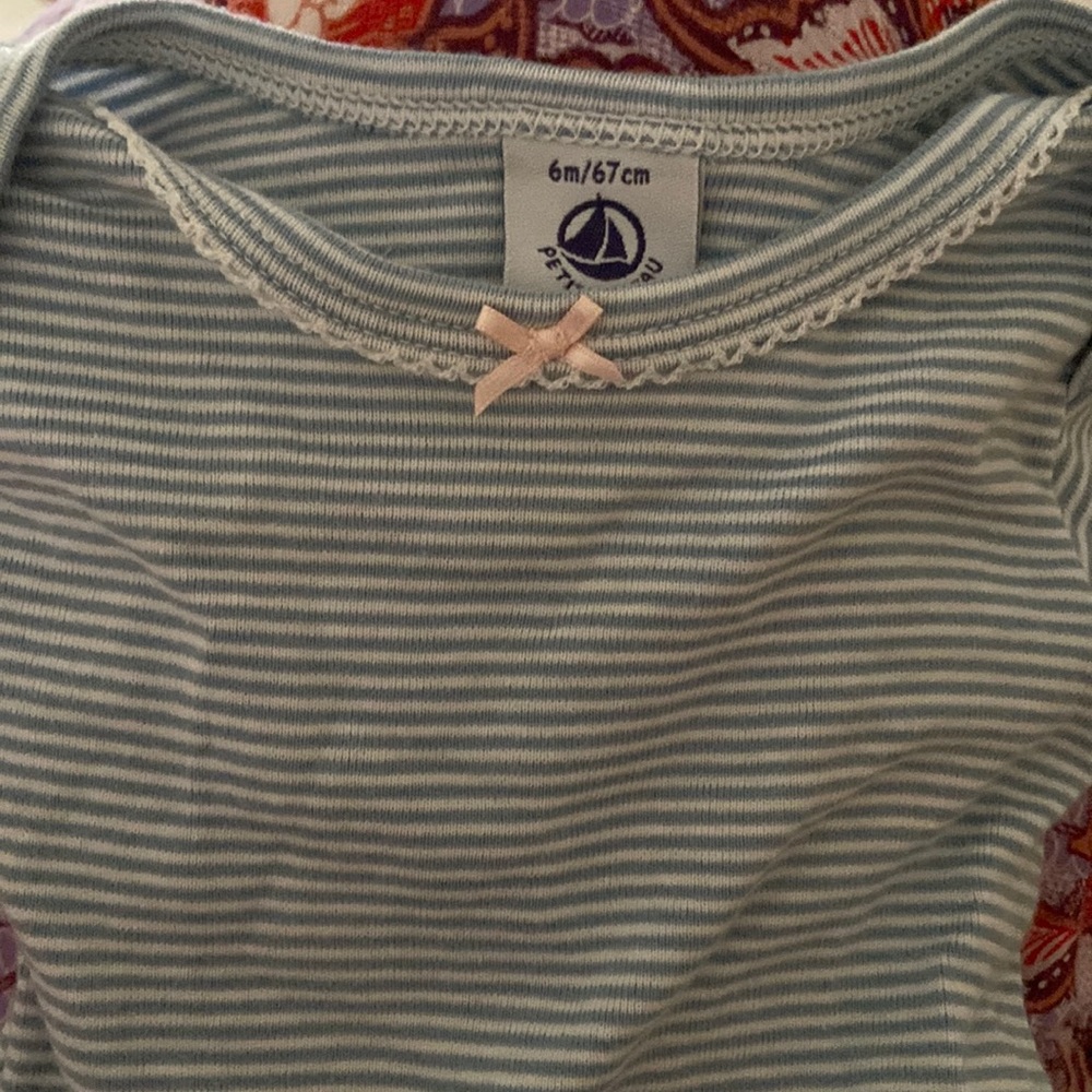 Petit bateau onsie long sleeve girls 6 months